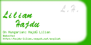 lilian hajdu business card